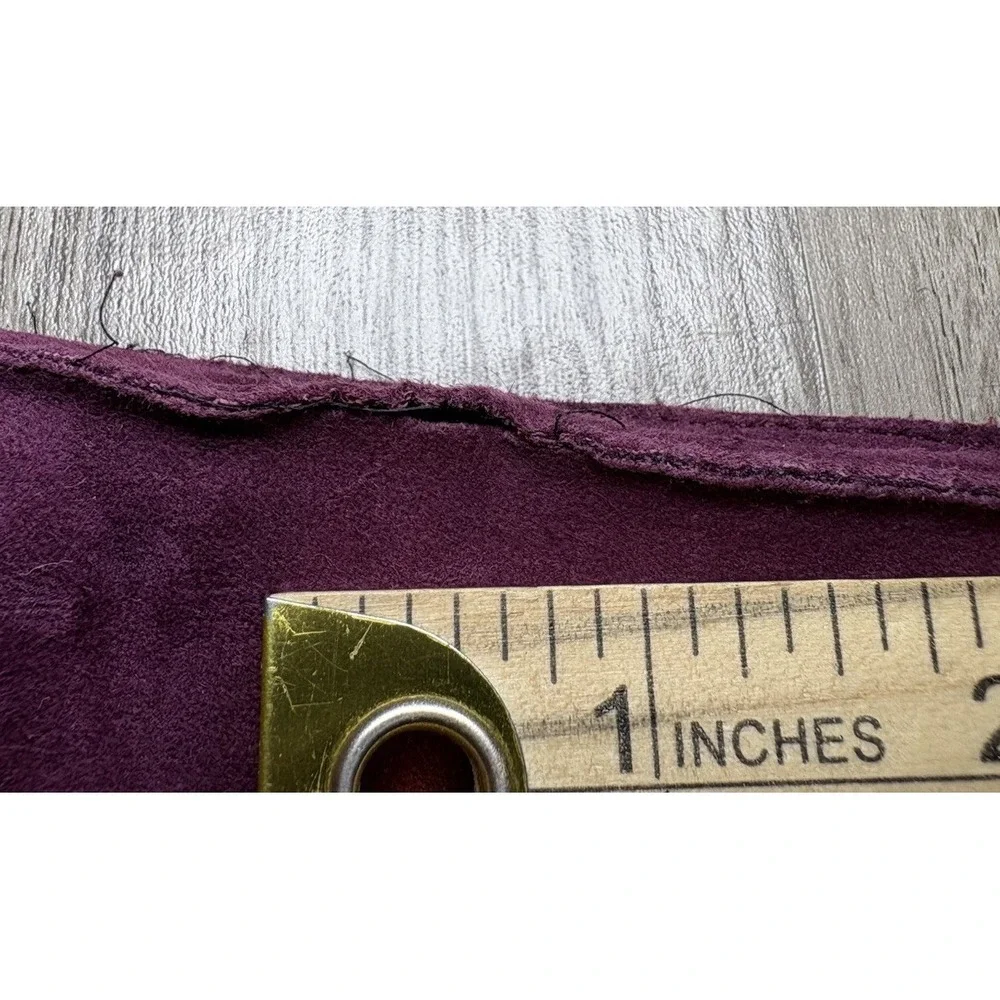 Jitrois Stretch Leather Skirt Burgundy Lambskin Size 36 XS Designer Edgy Chic - Picture 6 of 9